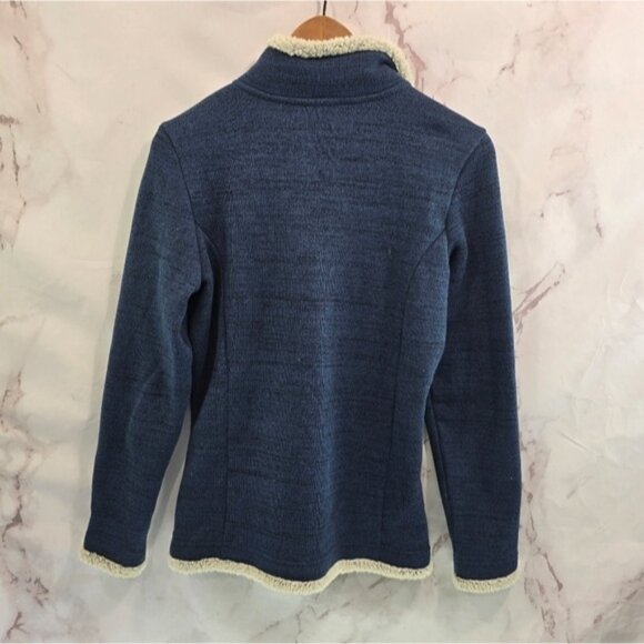 Kuhl Pullover Women Small Blue Plush Mock Sweater Teddy Sherpa Lined Alfpaca - Picture 5 of 10